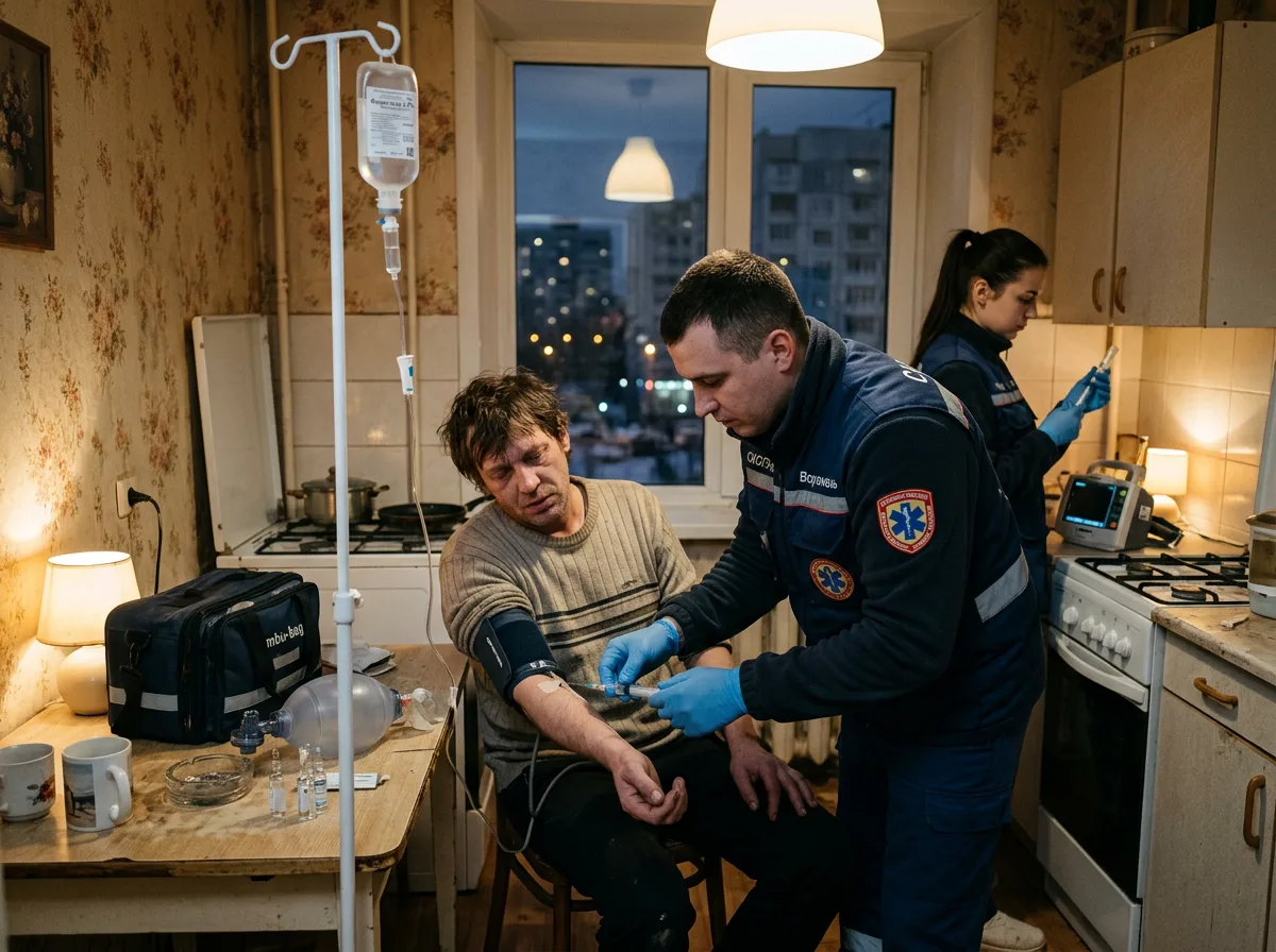 Срочное вытрезвление на дому, врач оказывает помощь пациенту в нетрезвом состоянии, медицинские процедуры, Воронеж